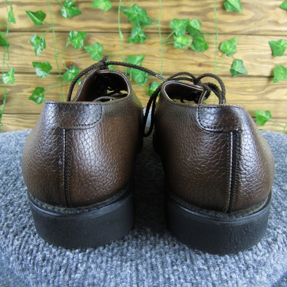 Nordstrom Men 11.5 D Brown Leather Lace Up Casual Dress Shoes Comfort Sole